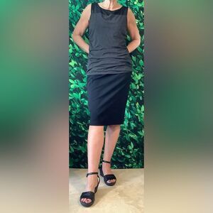 ⚫ Ann Taylor Black & White Polka Dot Sleeveless Top Size M
